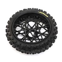 Losi - Dunlop MX53 Rear Tire Mounted, Black: Promoto-MX (LOS46005) - thumbnail