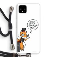 Geen Gezeik: Pixel 4 XL Transparant Hoesje met koord