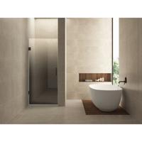 Wiesbaden Less Nisdeur Links - 900x2000x8mm - Nano - Spiegelrook naar Helder Glas - Gunmetal