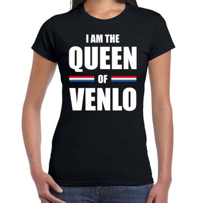 I am the Queen of Venlo Koningsdag t-shirt zwart voor dames I am the Queen of Venlo Koningsdag t-shirt zwart voor dames