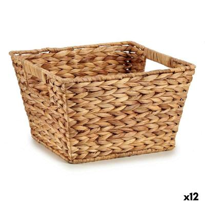 Mand Gift Decor Bruin Metaal Waterhyacint (12 Stuks)