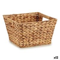 Mand Gift Decor Bruin Metaal Waterhyacint (12 Stuks)