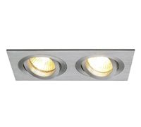 NEW TRIA 2 GU10 SQUARE alu geb. 2xGU10 klemv.