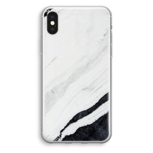 Elegante marmer: iPhone XS Transparant Hoesje