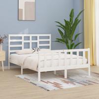 Bedframe zonder matras massief grenenhout wit 160x200 cm