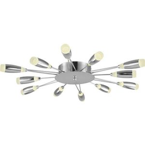 LED Plafondlamp - Plafondverlichting - Fave - 62W - Natuurlijk Wit 4000K - Chroom Aluminium