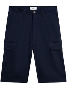 AMI Paris short droit à poches cargo - Bleu