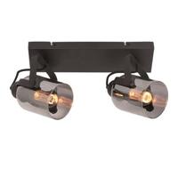 Freelight Spot Fumoso Zwart met Smoke Glas 2 Lichts