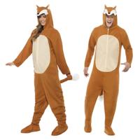 Vossen kostuum - onesie - polyester - dierenpak - vos - volwassenen - carnaval