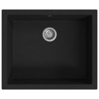 The Living Store Granieten spoelbakken - 550 x 460 x 194 mm - zwart - thumbnail