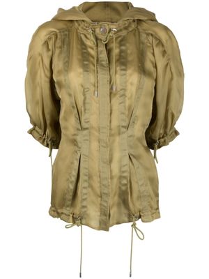 Alberta Ferretti veste cintrée à rayures - Vert