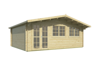 Blokhut - Tuinhuis Tova | 44 mm | vuren bruin geïmpregneerd