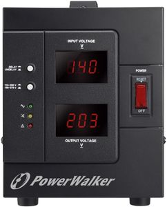 PowerWalker AVR 2000/SIV spanningregelaar 2 AC-uitgang(en) 230 V Zwart