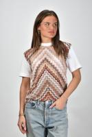 Missoni t-shirt DS25SL02-BJ00N6 white/beige multi