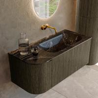 Badmeubel Mondiaz Kurve-Dlux | 105 cm cm | Meubelkleur Shadow | Wastafelkleur Lava | Solid surface | Wasbak rechter zijde spoelbak | Zonder kraangat(en) Badmeubel Mondiaz Kurve-Dlux | 105 cm cm | Meubelkleur Shadow | Wastafelkleur Lava | Solid surface | Wasbak rechter zijde spoelbak | Zonder kraangat(en)