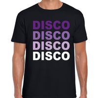 Disco feest t-shirt zwart voor heren Disco feest t-shirt zwart voor heren