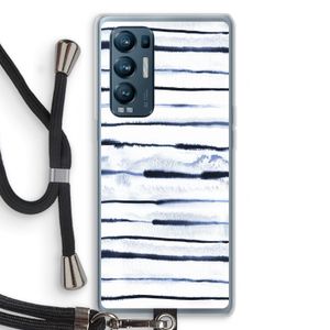 Ink Stripes: Oppo Find X3 Neo Transparant Hoesje met koord