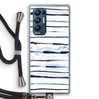Ink Stripes: Oppo Find X3 Neo Transparant Hoesje met koord