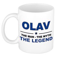 Olav The man, The myth the legend cadeau koffie mok / thee beker 300 ml - thumbnail