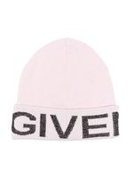 Givenchy Kids bonnet à logo en jacquard - Rose