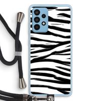 Zebra pattern: Samsung Galaxy A52 Transparant Hoesje met koord