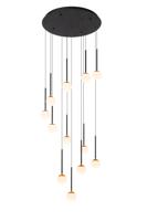 Lucide CALINA - Hanglamp - Ø 69,9 cm - LED Dimb. - 12x7,7W 2700K - Zwart | Premium