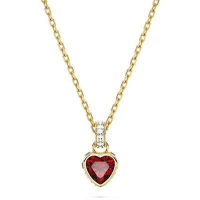 Swarovski 5648750 Ketting Stilla Hart goudkleurig-rood 38-42,5 cm