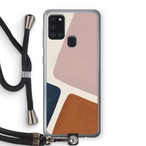 Geo #2: Samsung Galaxy A21s Transparant Hoesje met koord
