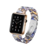 Eenvoudige mode hars horlogebandje voor Apple Watch serie 5 & 4 44mm & serie 3 & 2 & 1 42mm (blauwe oceaan)