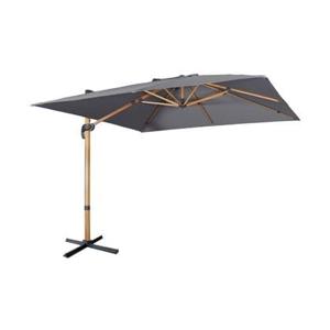 sweeek - Vierkante offset parasol 3x3m, paal met houteffect