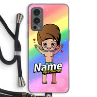 Chibi Maker man: OnePlus Nord 2 5G Transparant Hoesje met koord