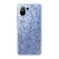 Geometrische lijnen zwart: Xiaomi Mi 11 Lite Transparant Hoesje