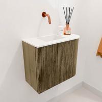 Toiletmeubel Mondiaz Joya | 51.6 cm | Meubelkleur Dusk | Faye wastafel Talc Links | Zonder kraangat(en) Toiletmeubel Mondiaz Joya | 51.6 cm | Meubelkleur Dusk | Faye wastafel Talc Links | Zonder kraangat(en)