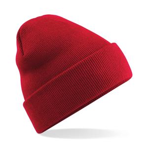 Beechfield basic winter muts/beanie - rood - acryl - volwassenen - Winter Essentials/accessoi