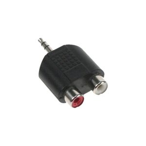 Goobay 11604 tussenstuk voor kabels 3.5 mm 2x RCA Zwart