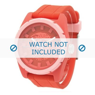 Diesel horlogeband DZ1627 Silicoon Rood 24mm