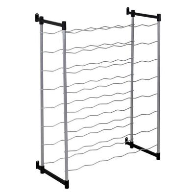 Metaltex merlot flessenrek voor 48 flessen 59x26x85 cm zilver/zwart
