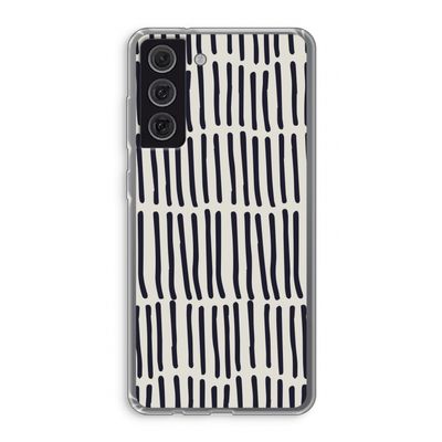 Moroccan stripes: Samsung Galaxy S21 FE Transparant Hoesje