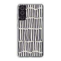 Moroccan stripes: Samsung Galaxy S21 FE Transparant Hoesje