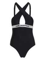 Karl Lagerfeld maillot de bain à bande logo - Noir