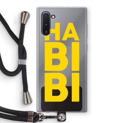 Habibi Blue: Samsung Galaxy Note 10 Transparant Hoesje met koord