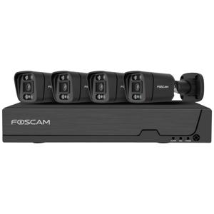 Foscam FNA108E-B4-2T BLACK FNA108E-B4-2T black IP-Bewakingscameraset LAN 8-kanaals Met 4 cameras 3840 x 2160 Pixel