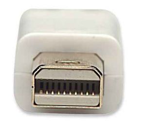 Manhattan 324557 DisplayPort-kabel Mini-displayport Aansluitkabel Mini DisplayPort-stekker, Mini DisplayPort-stekker 1.00 m Wit Vergulde steekcontacten