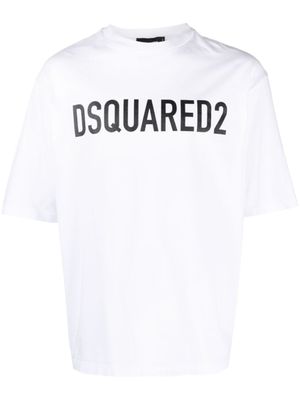 DSQUARED2 t-shirt en coton à logo imprimé - Blanc