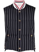 Thom Browne veston à rayures - Bleu - thumbnail