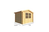Tuinhuisje Blokhut Fenna 300 cm bij 250 cm diep Zadeldak - Warentuin collection