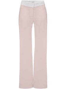 Victoria Beckham pantalon évasé à bandes contrastantes - Rose