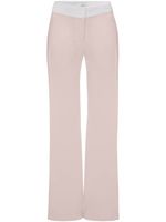 Victoria Beckham pantalon évasé à bandes contrastantes - Rose