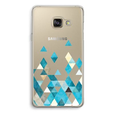 Gekleurde driehoekjes blauw: Samsung A3 (2017) Transparant Hoesje