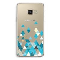 Gekleurde driehoekjes blauw: Samsung A3 (2017) Transparant Hoesje